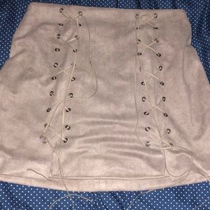 Kittenish suede skirt